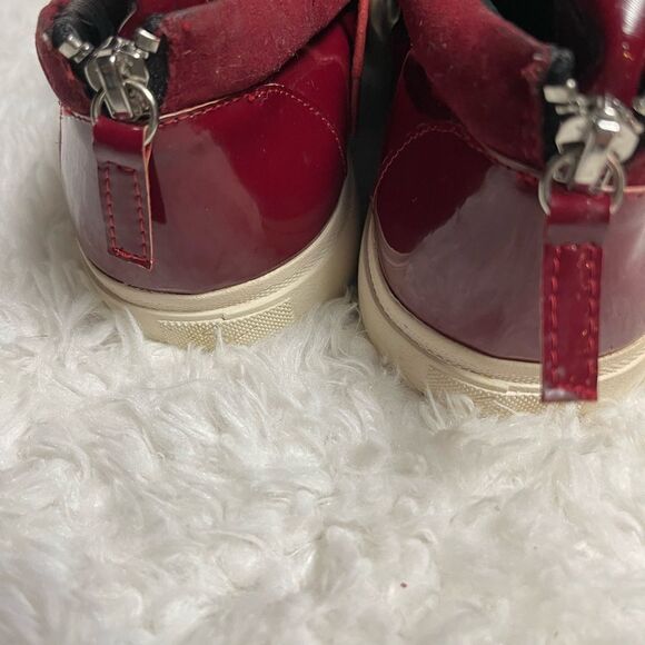 Giuseppe Zanotti Burgundy red Sneakers Low Top Double Zipper Size EU 41 US8 - Picture 6 of 12